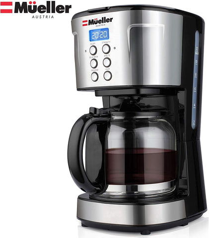 Mueller Ultra Coffee Maker, Programmable 12-Cup Machine, Multiple Brew Strength, Keep Warm